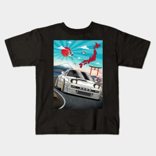 Mazda RX-7 Turbo II (FC3S) Japanese Art Kids T-Shirt